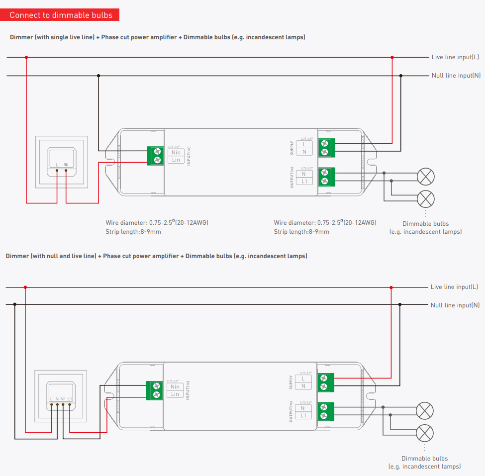 TT550W1T Triac ELV Phase Cut Power Amplifier